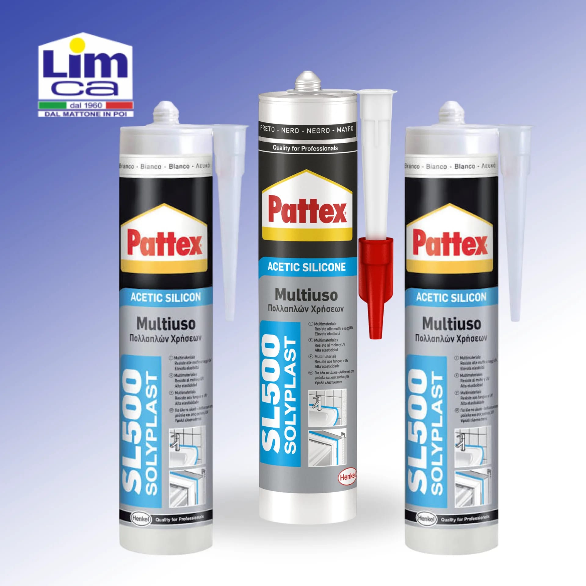 PATTEX SL 500 - Sigillante acetico multiuso per materiali non porosi