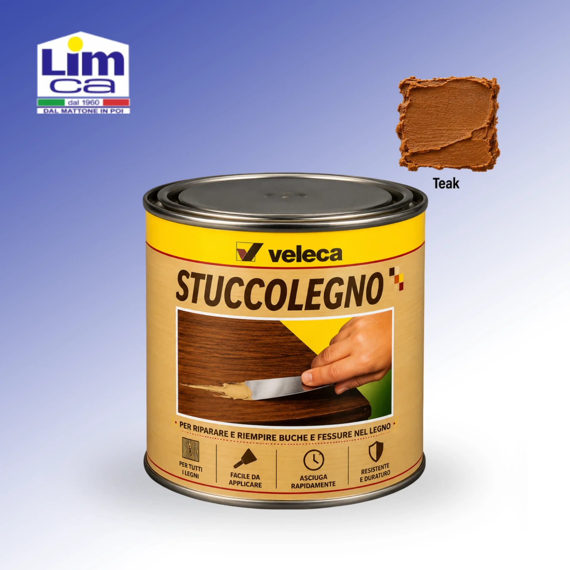 STUCCOLEGNO - Stucco in pasta formulato con vera farina di legno, terre coloranti e resine