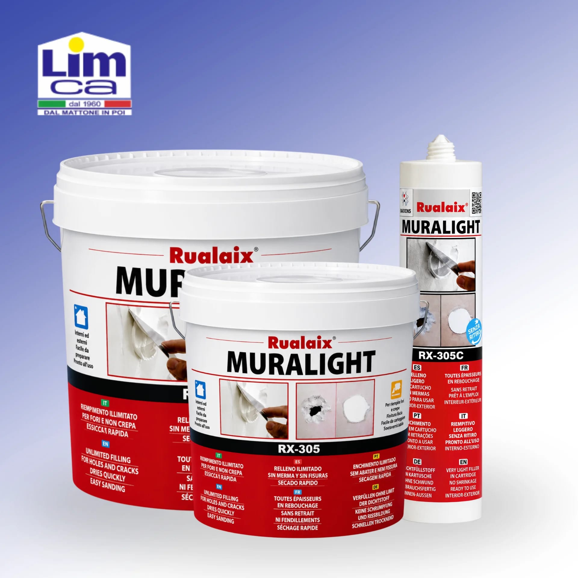 RUALAIX MURALIGHT RX-305 - Stucco ultra leggero per buchi e fessure