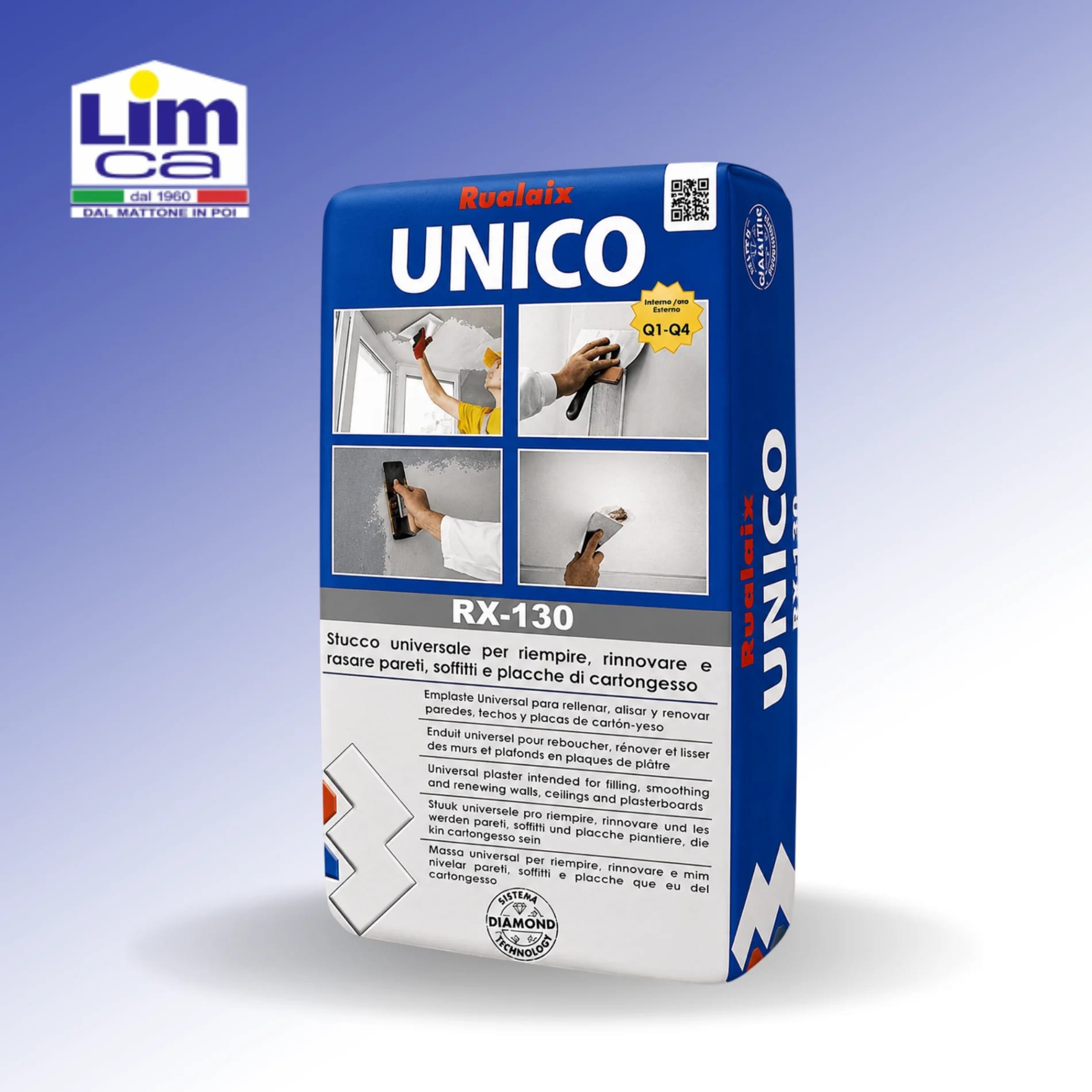 RUALAIX UNICO RX-130 - Stucco in polvere per interno