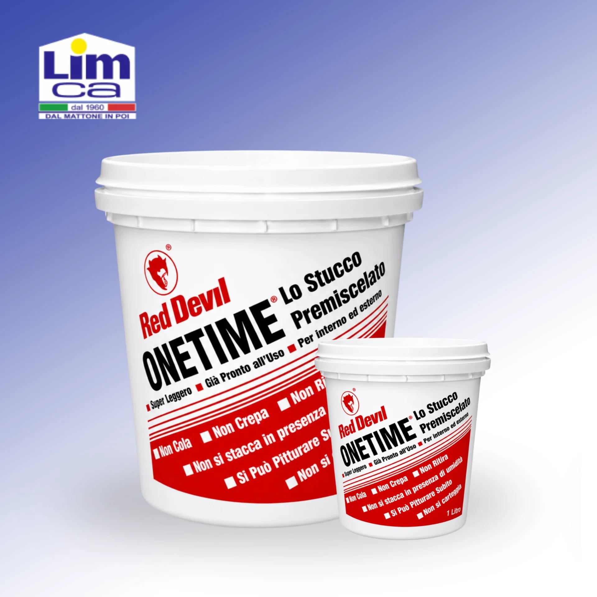 ONE TIME RED DEVIL - Stucco acrilico premiscelato
