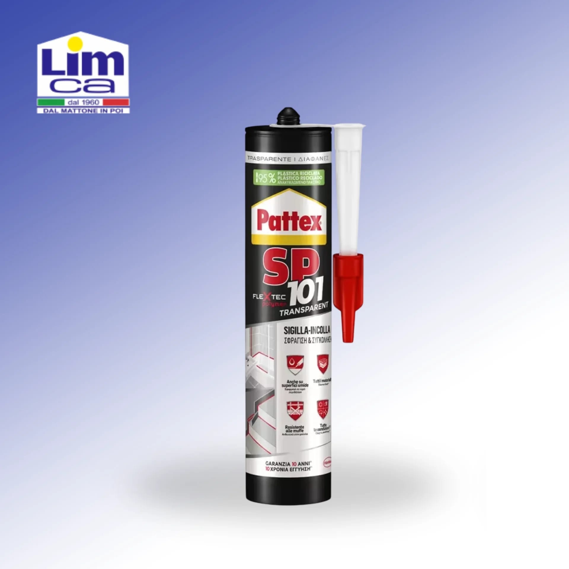 PATTEX SP101 - Sigillante multiuso basato sulla tecnologia esclusiva Flextec