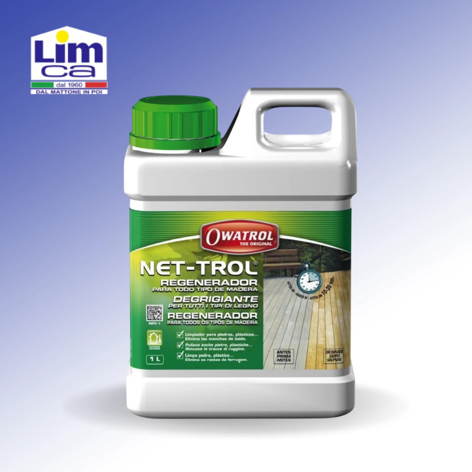 NET TROL - Detergente per legno non trattato