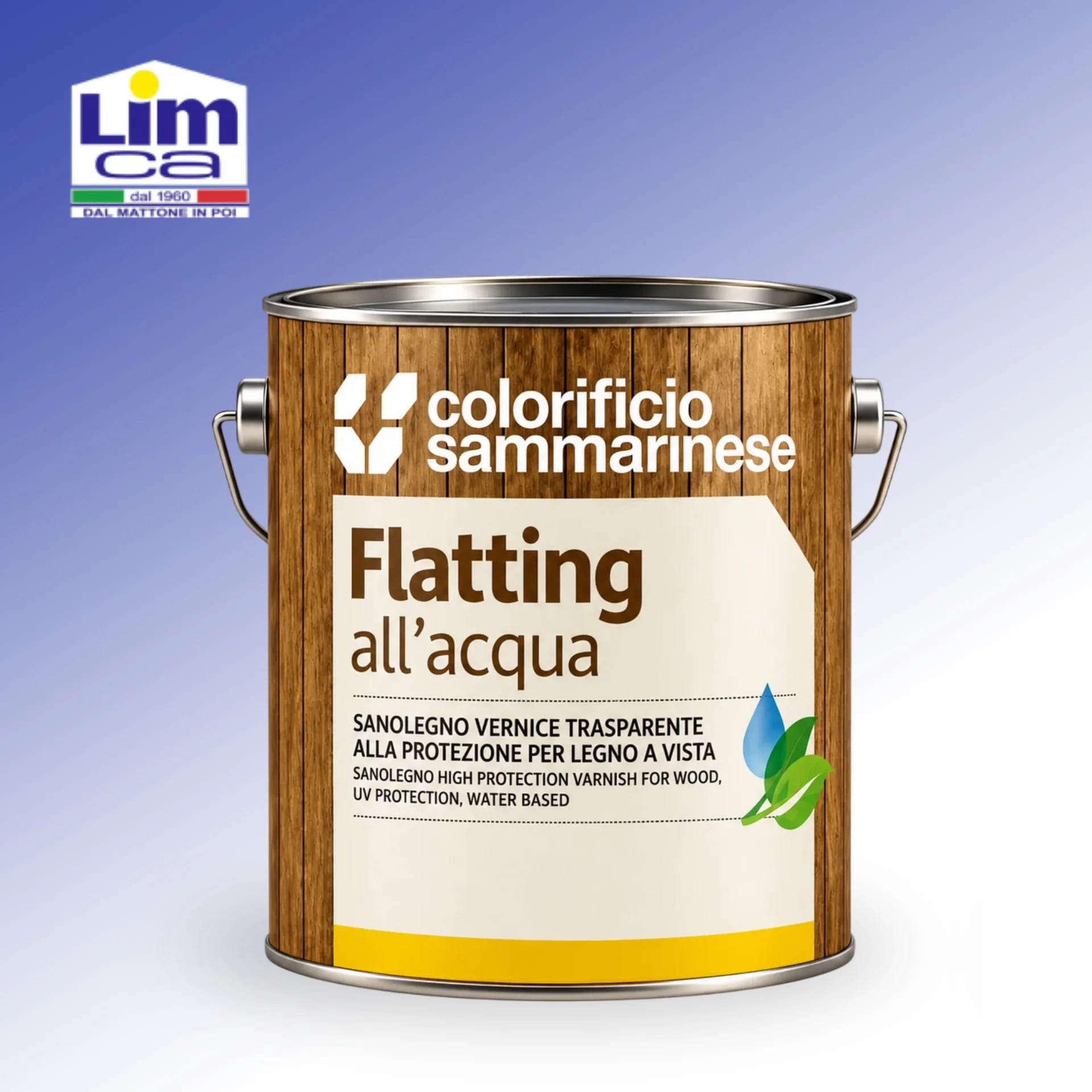 SANOLEGNO FLATTING SATINATA - Vernice trasparente all'acqua