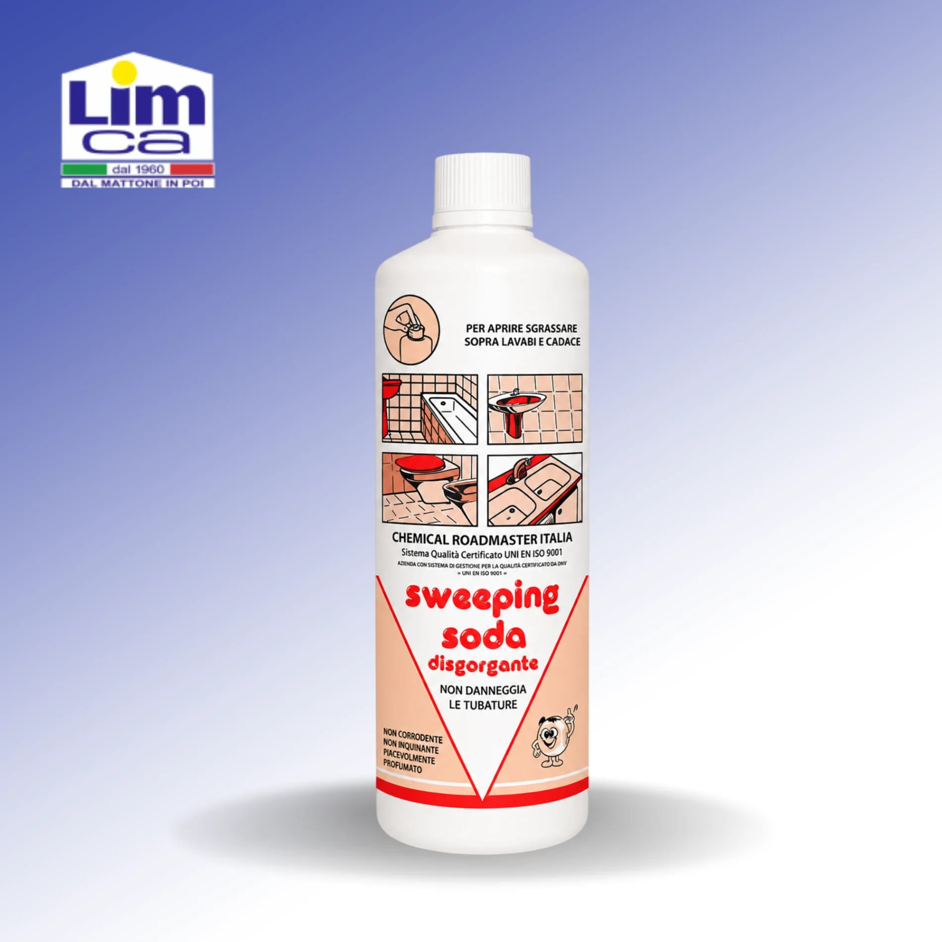 SWEEPING SODA - Disgorgante rapido per lavandini, tubature e scarichi