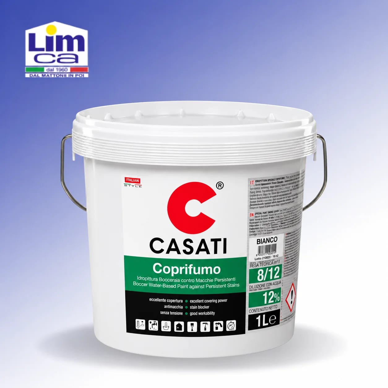 CASATI ISOLANTE PER COPRIFUMO 1 LT - Per muri macchiati da fumo e sporco persistente