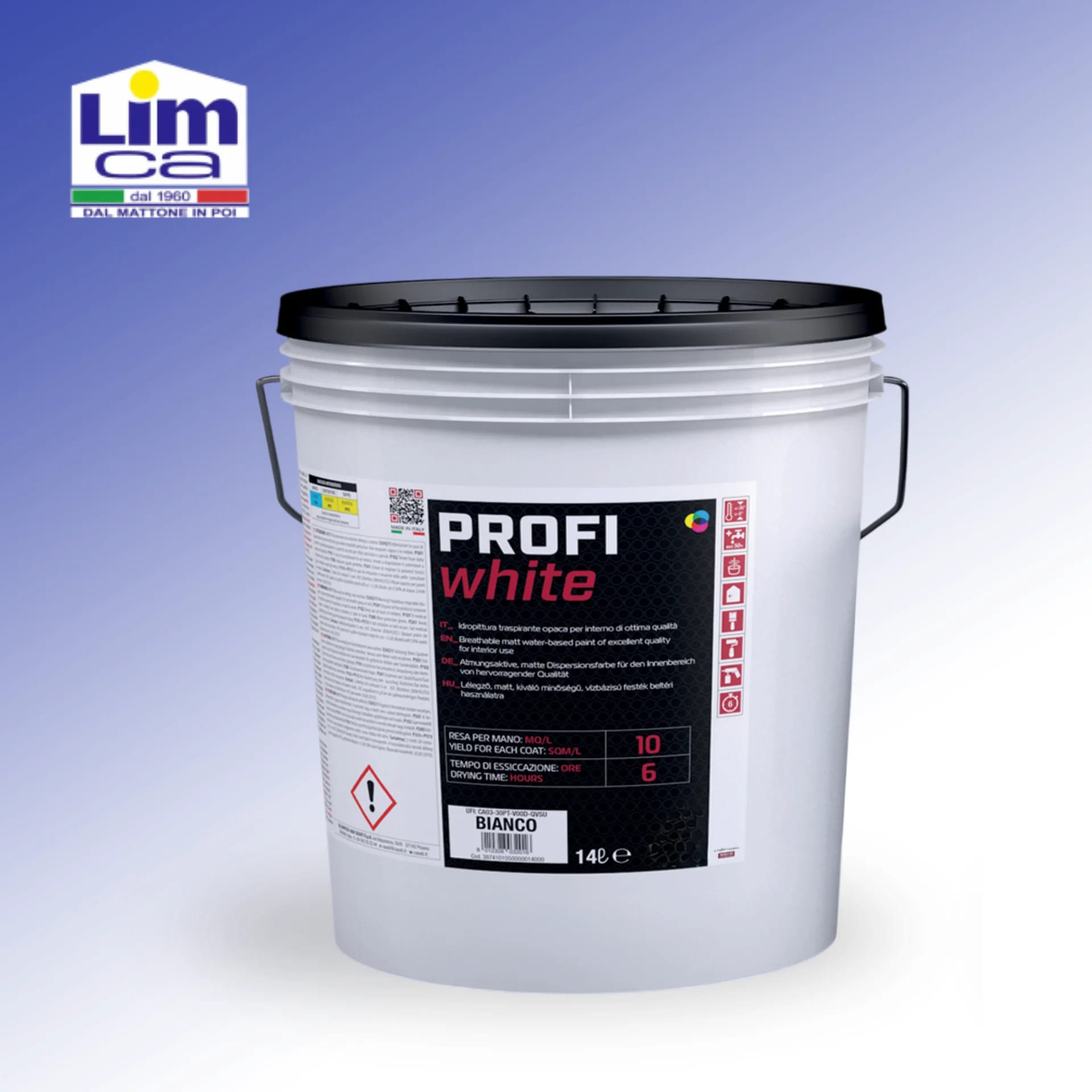PROFI WHITE RAL 9010 14 LT - Idropittura traspirante opaca