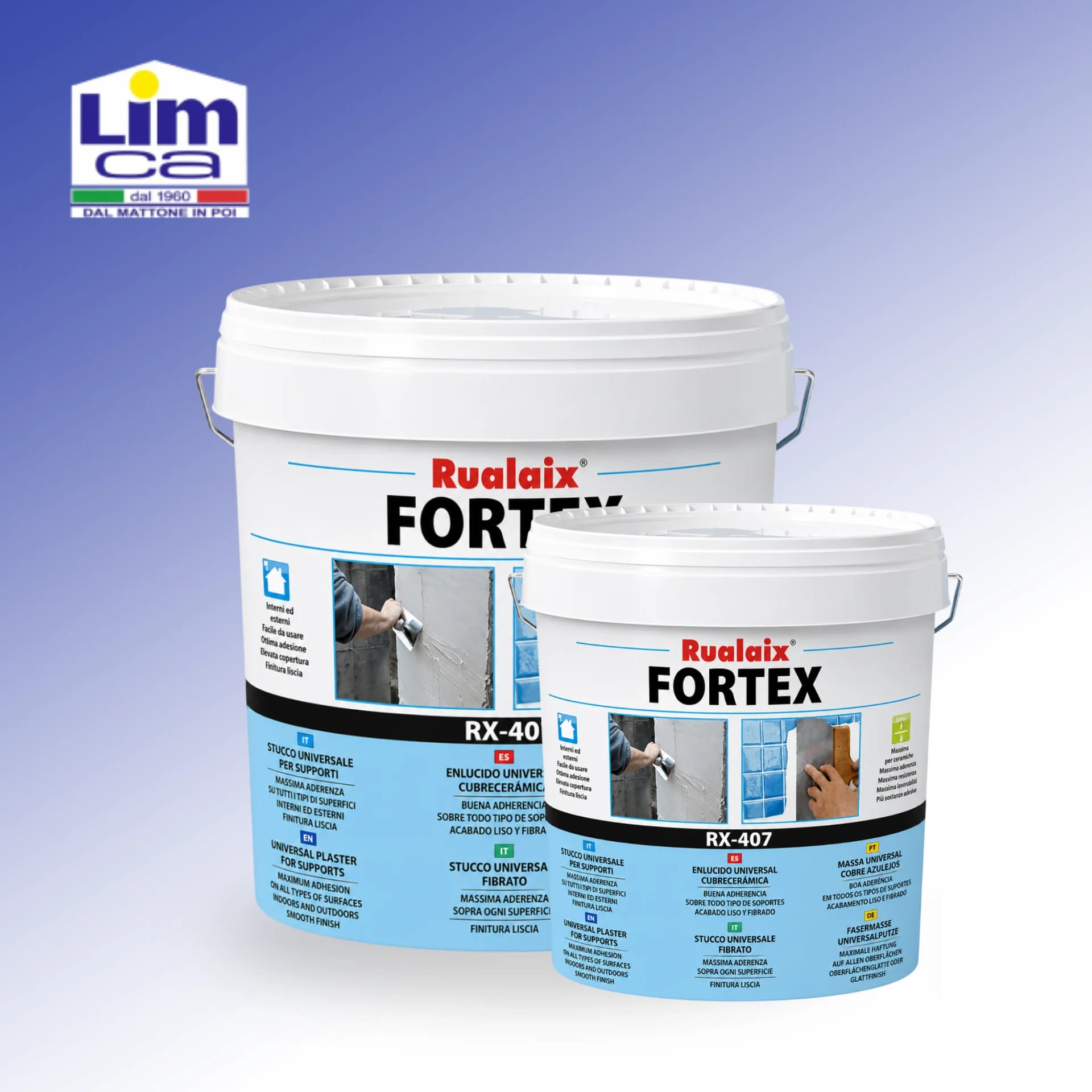 RUALAIX FORTEX RX-407 - Stucco universale fibrato per interno ed esterno