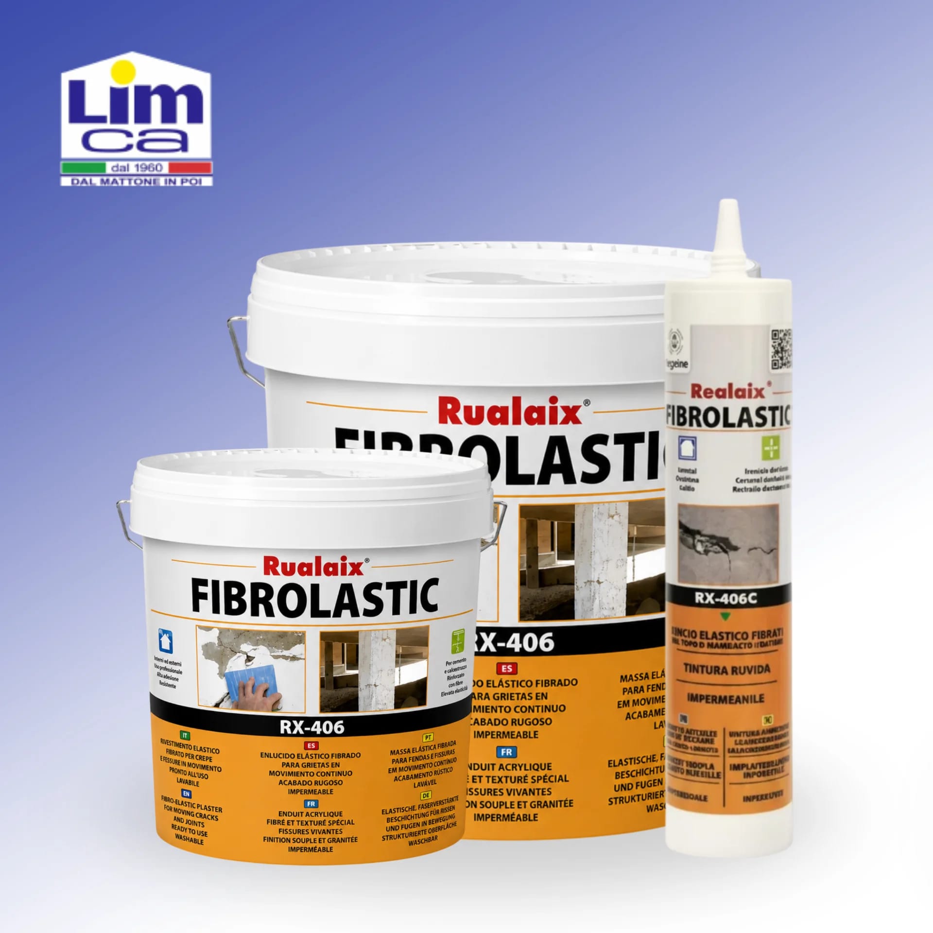 RUALAIX FIBROLASTIC RX-406 - Stucco elastico ruvido in pasta