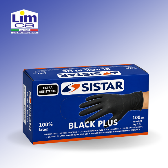 Immagine di BLACK PLUS - Guanti monouso in lattice extra resistenti