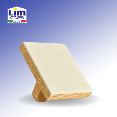 Immagine di TAMPONE IN MOHAIR - Tampone professionale quadrato per decorativi, con manico in legno 15x15 cm