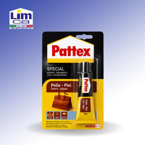 Immagine di PATTEX PELLE - Adesivo poliuretanico a contatto specifico per l’incollaggio di pelle.