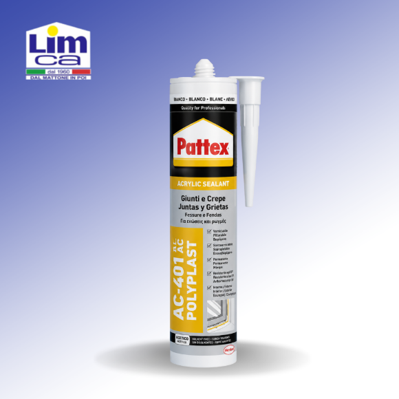 Immagine di PATTEX AC401 FLEXO PAC – Sigillante Acrilico per Giunti e Crepe, Interni ed Esterni