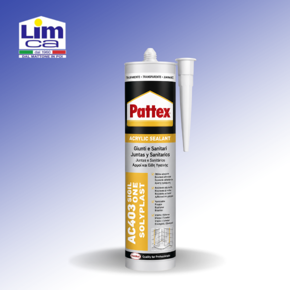 Immagine di PATTEX AC 403 SIGIL ONE - Sigillante acrilico trasparente per sanitari