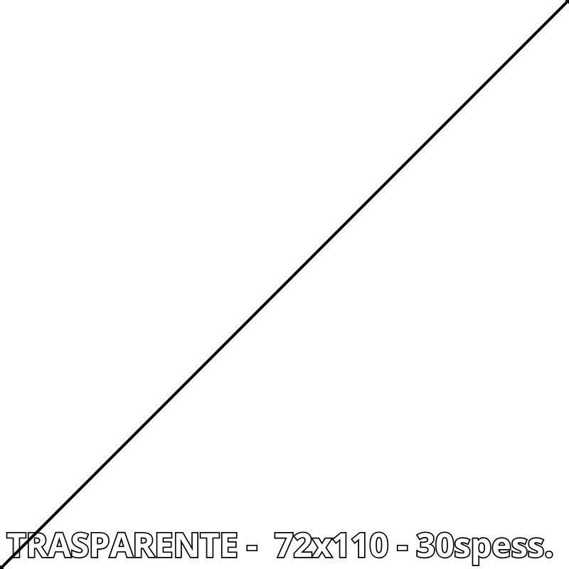 TRASPARENTE - cm 72x110 - 110 LT- spessore 30